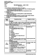 Giáo án Tiếng Anh Lớp 10 - Unit 5 Technology and you - Nguyễn Văn Tạo